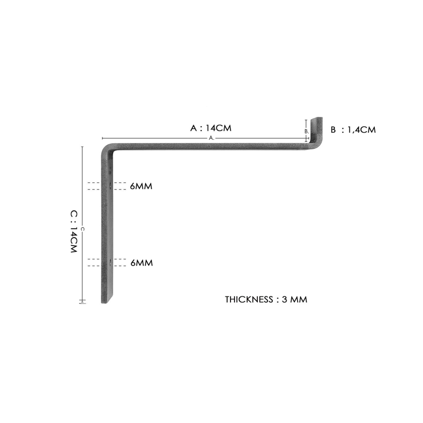 SET 2x Wall shelf spruce