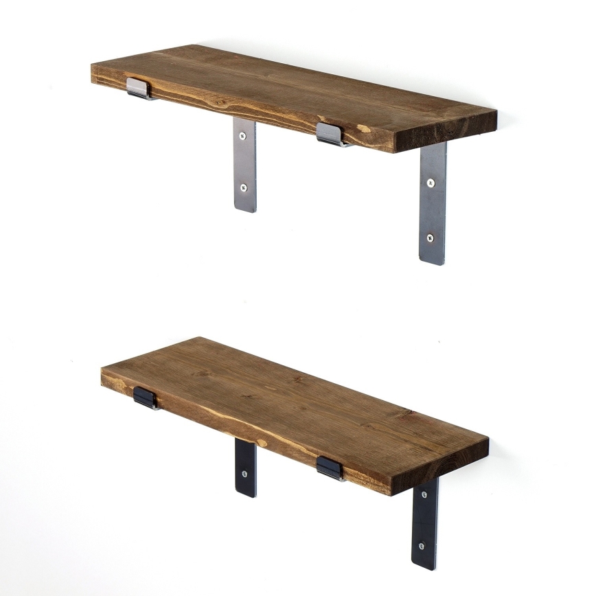 SET 2x Wall shelf spruce