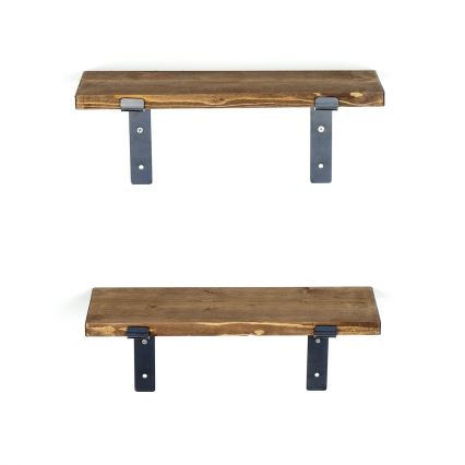 SET 2x Wall shelf spruce