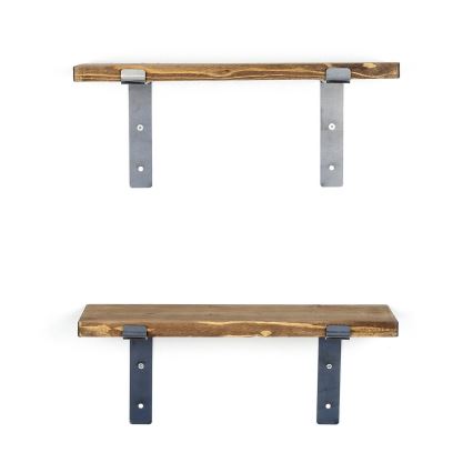 SET 2x Wall shelf spruce