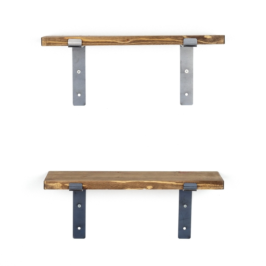 SET 2x Wall shelf spruce