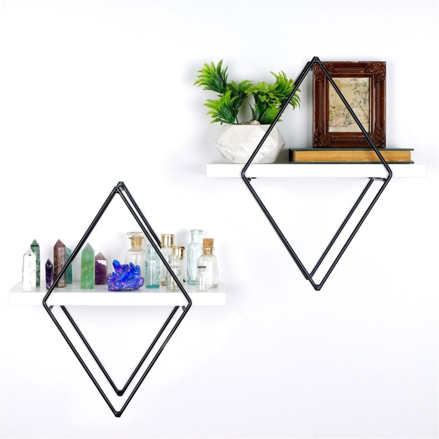 SET 2x Wall shelf white