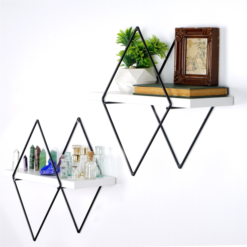 SET 2x Wall shelf white