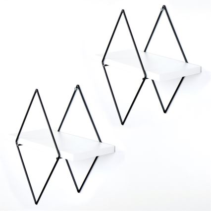 SET 2x Wall shelf white