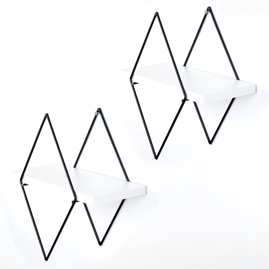 SET 2x Wall shelf white