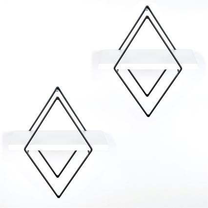 SET 2x Wall shelf white
