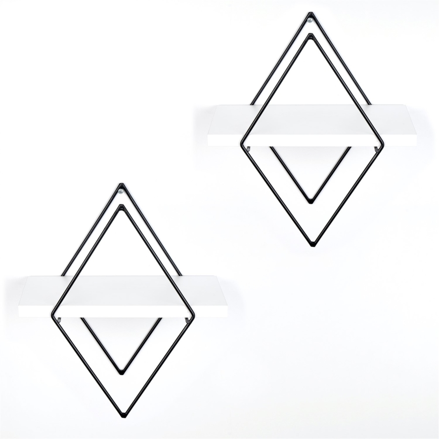 SET 2x Wall shelf white