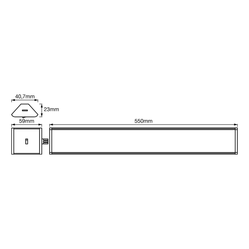 Ledvance - SET 2xLED Dimmable kitchen under cabinet light with sensor CORNER 2xLED/6W/230V 3000K