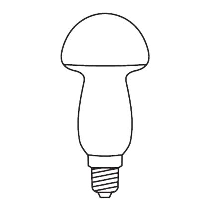 SET 3 x Replacement bulb MUSHROOM E10/20V/0,1A red, Made in Europe