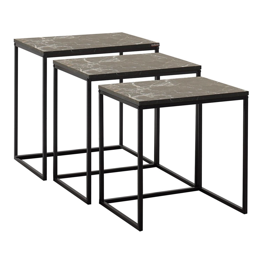 SET 3x Coffee table black