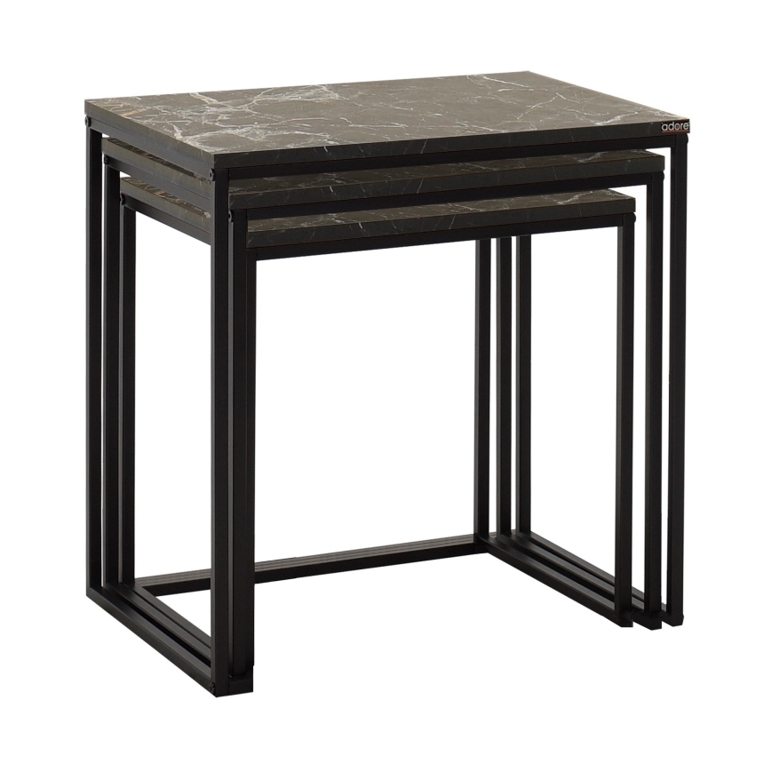 SET 3x Coffee table black