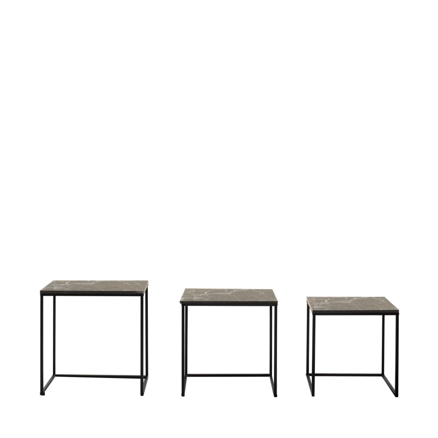 SET 3x Coffee table black