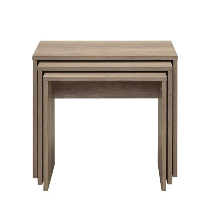 SET 3x Coffee table brown