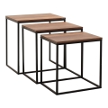 SET 3x Coffee table brown