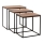 SET 3x Coffee table brown
