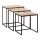 SET 3x Coffee table brown