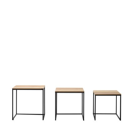 SET 3x Coffee table brown