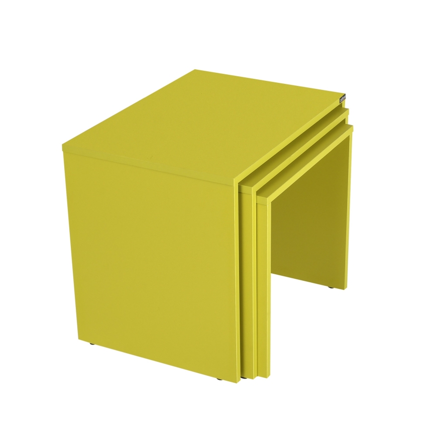 SET 3x Coffee table green