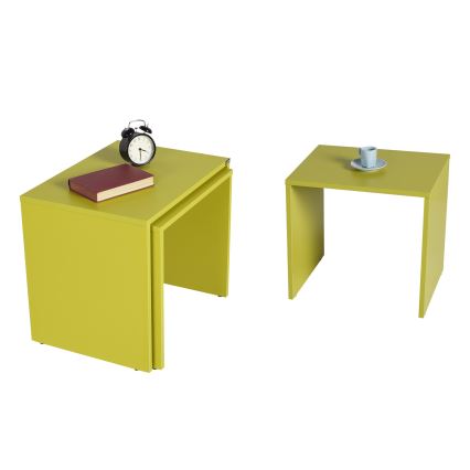 SET 3x Coffee table green