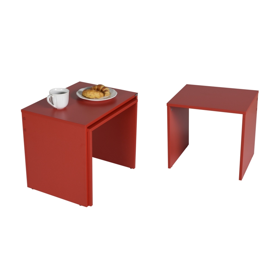 SET 3x Coffee table red