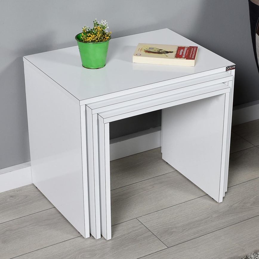 SET 3x Coffee table white