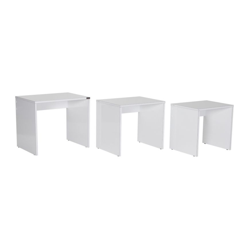 SET 3x Coffee table white