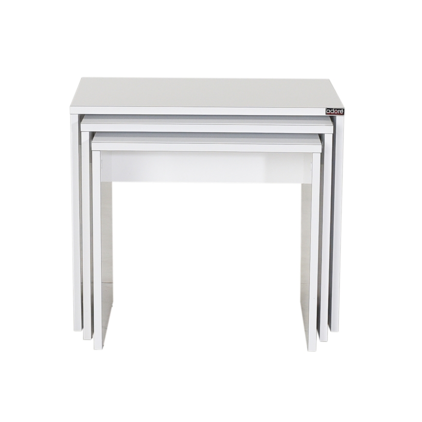 SET 3x Coffee table white