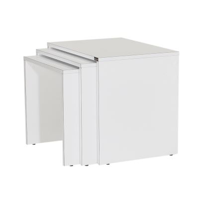 SET 3x Coffee table white