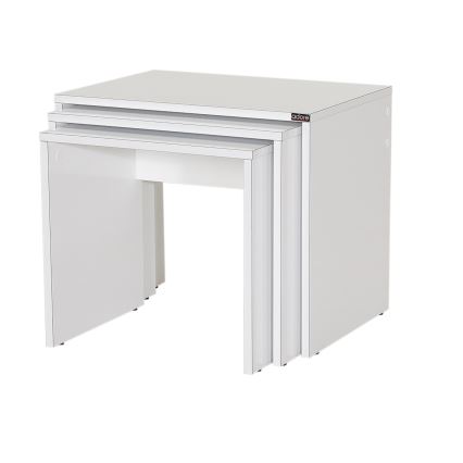 SET 3x Coffee table white