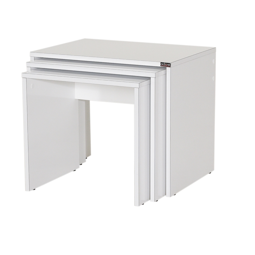 SET 3x Coffee table white