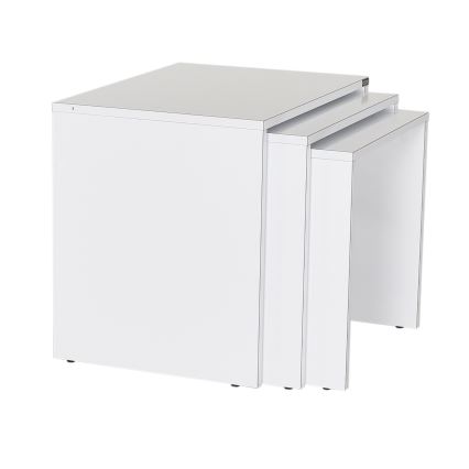 SET 3x Coffee table white