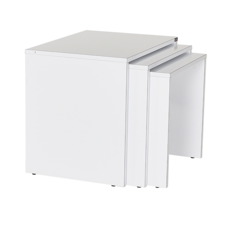SET 3x Coffee table white