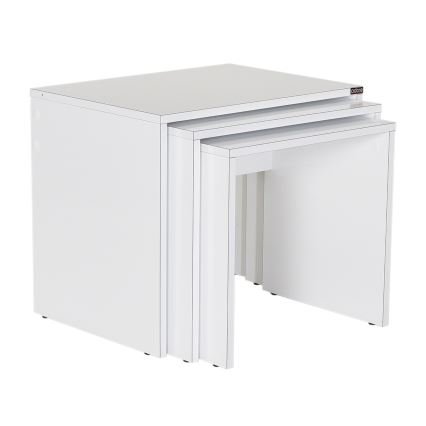 SET 3x Coffee table white
