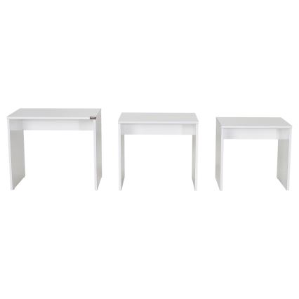 SET 3x Coffee table white