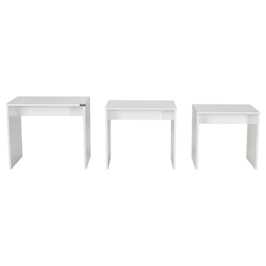 SET 3x Coffee table white