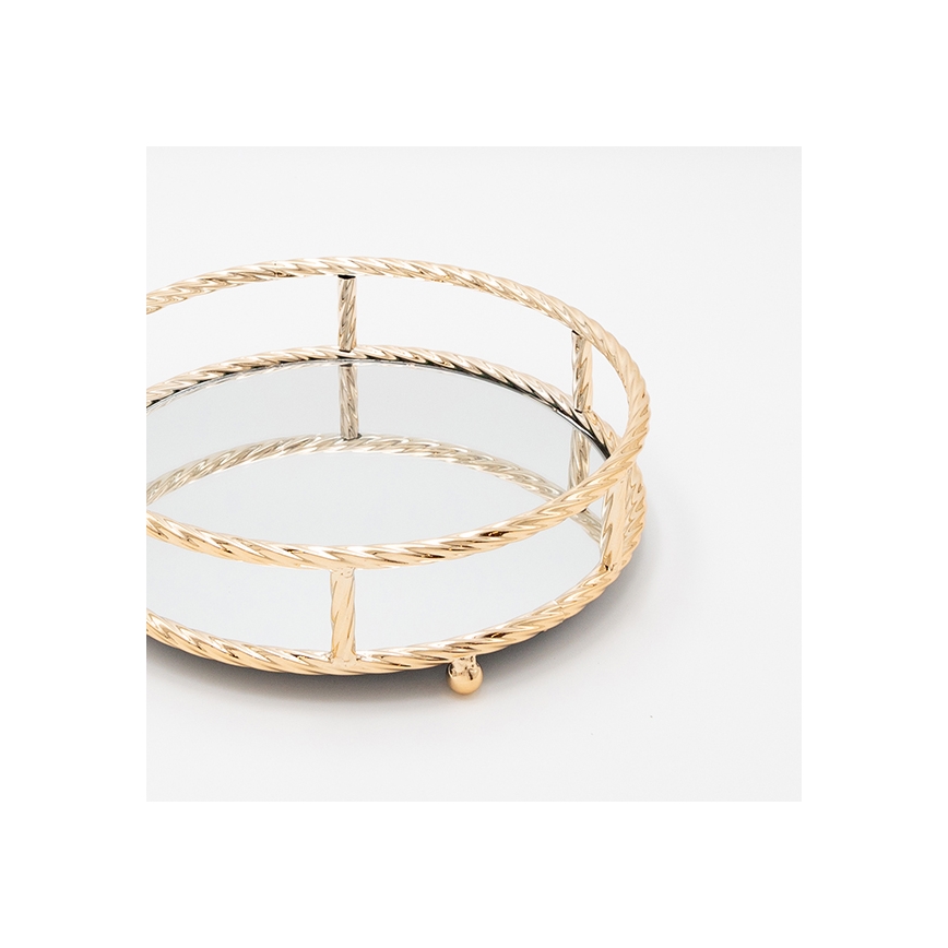 SET 3x Decorative tray d. 27/33/37 cm gold