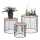 SET 3x Flower stand d. 19/23/28 cm black/beige