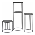 SET 3x Flower stand LOFT black