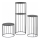 SET 3x Flower stand LOFT black