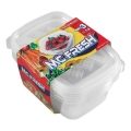 SET 3x Food container 1,2 l clear