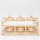 SET 3x Glass jar gold