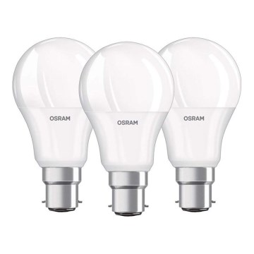SET 3x LED Bulb B22d/8,5W/230V 4000K - Osram
