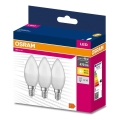SET 3x LED Bulb B38 E14/4,9W/230V 3000K - Osram