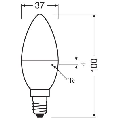 SET 3x LED Bulb B38 E14/4,9W/230V 3000K - Osram