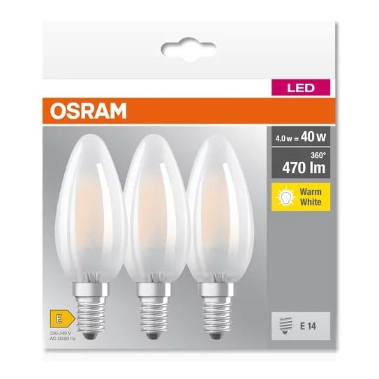 SET 3x LED Bulb B40 E14/4W/230V 2700K - Osram