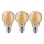 SET 3x LED Bulb CLASIC AMBER A60 E27/9W/230V 2200K - Brilagi