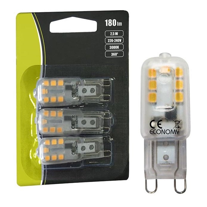 SET 3x LED bulb G9/2,5W/230V 3000K