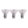 SET 3x LED Bulb GU10/4,5W/230V 4000K