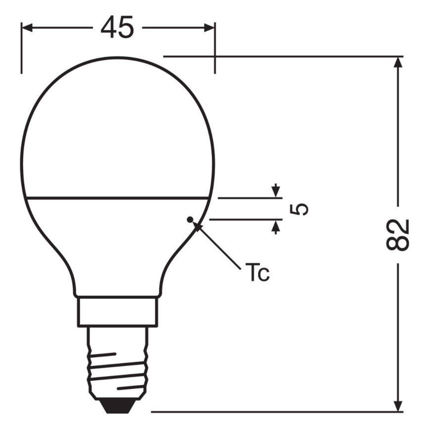 SET 3x LED Bulb P45 E14/4,9W/230V 3000K - Osram