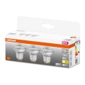 SET 3x LED Bulb PAR16 GU10/2,6W/230V 2700K - Osram